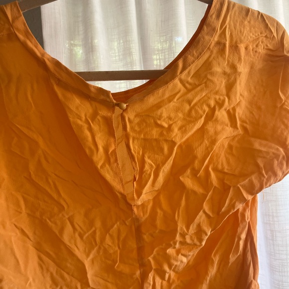 Kanvas Orange Silk Mini Dress - Size XS - Picture 2 of 3
